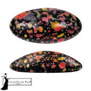 Athos 3D par Puca® cabochon ovale en verre 20x10 mm - Enamel Orange x1