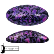 Athos 3D par Puca® cabochon ovale en verre 20x10 mm - Enamel Purple and Pink x1