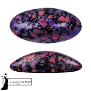 Athos 3D par Puca® cabochon ovale en verre 20x10 mm - Enamel Purple and Red x1