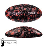 Jet - Athos 3D par Puca® cabochon ovale en verre 20x10 mm - Enamel Red x1 Athos 3D par Puca® cabochon ovale en verre 20x10 mm - Enamel Red x1