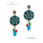 Perles en verre Delos® par Puca® 6x11 mm - Enamel Blue x10g