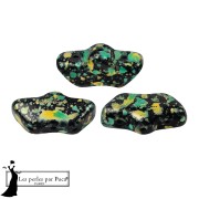 Perles en verre Delos® par Puca® 6x11 mm - Enamel Green x10g