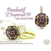 Perles en verre Delos® par Puca® 6x11 mm - Enamel Pink x10g