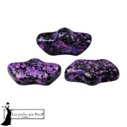 Perles en verre Delos® par Puca® 6x11 mm - Enamel Purple and Pink x10g