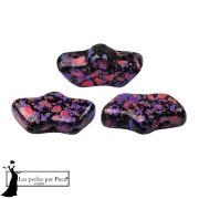 Perles en verre Delos® par Puca® 6x11 mm - Enamel Purple and Red x10g