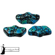 Jet - Perles en verre Delos® par Puca® 6x11 mm - Enamel Turquoise x10g Perles en verre Delos® par Puca® 6x11 mm - Enamel Turquoise x10g