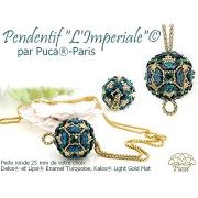 Perles en verre Delos® par Puca® 6x11 mm - Enamel Turquoise x10g