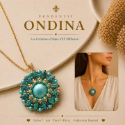 Perles en verre Delos® par Puca® 6x11 mm - Enamel Turquoise x10g