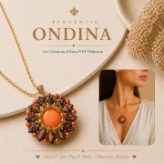 Perles en verre Delos® par Puca® 6x11 mm - Enamel Turquoise x10g