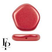 Perle en verre pentagone 15x15 mm The Cute Polygon - Pastel Dark Coral x4