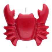 Perle crabe 26x28 mm en acrylique - Rouge x1|raw }}