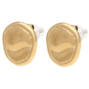 Clous d'oreilles irréguliers 12x11 mm - Acier inoxydable Doré 304 x2|raw }}