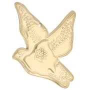 Pendentif oiseau 40x36 mm - Acier inoxydable 304 Doré x 1