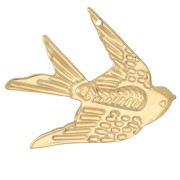 Pendentif oiseau 37x31 mm Acier inoxydable 304 Doré x 1|raw }}