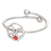 Bague réglable signe du zodiaque - Cancer - Acier inox 304L - Hyacinth x1|raw }}