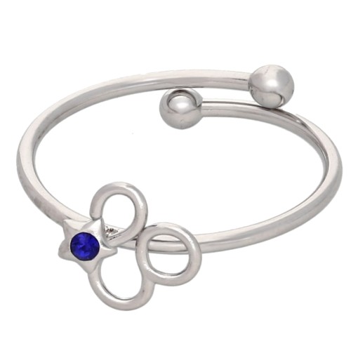 Bague réglable signe du zodiaque - Lion - Acier inox 304L - Sapphire x1