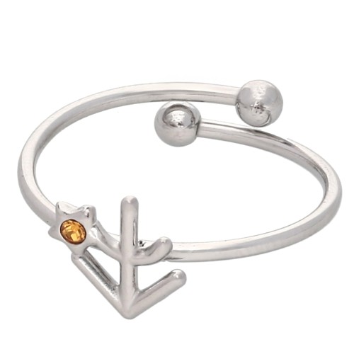Bague réglable signe du zodiaque - Sagittaire - Acier inox 304L - Topaz x1