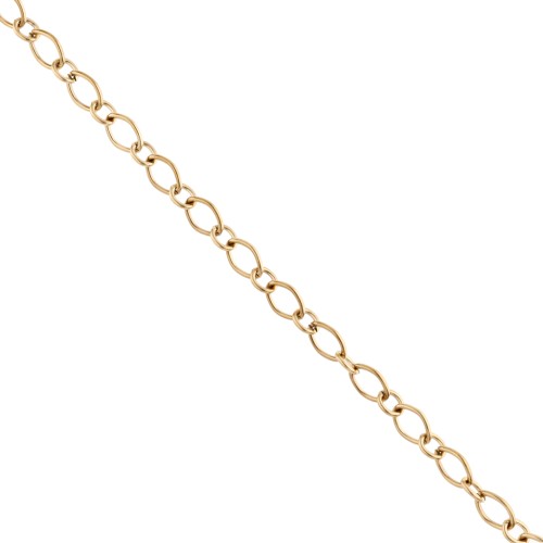 Chaîne maille Fantaisie alternée 6.4 mm - Acier inoxydable 304 Doré x1m