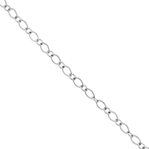 Chaîne maille Fantaisie alternée 6.3 mm - Acier inoxydable 304 x1m
