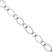Chaîne maille Fantaisie alternée 6.3 mm - Acier inoxydable 304 x1m