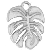 Breloque feuille de monstera 17x14 mm - Acier inoxydable 316 x1
