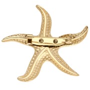 Broche étoile de mer 49x45 mm - Acier Inoxydable 304 Doré x1