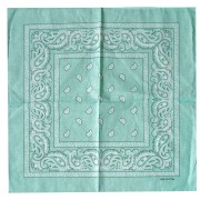 Bandana 100% coton - motif Cachemire - Vert menthe x1