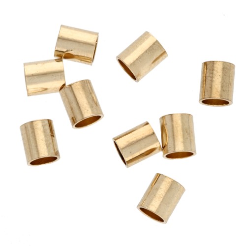 Tubes à écraser 3.5x4 mm Doré x50