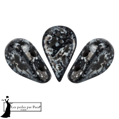 Perles en verre Amos® par Puca® 5x8 mm - Enamel Grey x10g