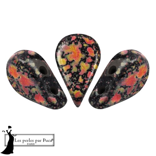 Perles en verre Amos® par Puca® 5x8 mm - Enamel Orange x10g