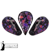 Perles en verre Amos® par Puca® 5x8 mm - Enamel Purple and Red x10g|raw }}