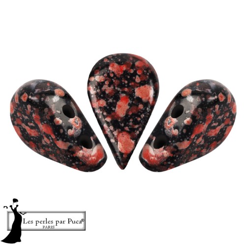 Perles en verre Amos® par Puca® 5x8 mm - Enamel Red x10g