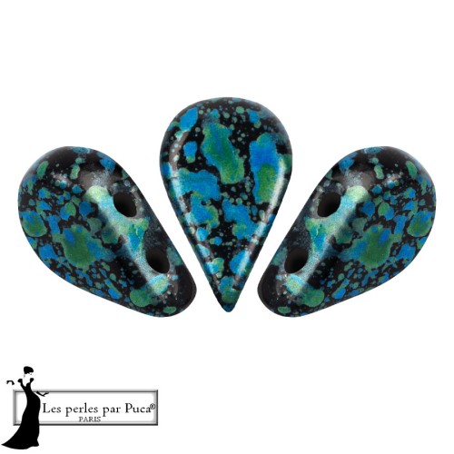 Perles en verre Amos® par Puca® 5x8 mm - Enamel Turquoise x10g