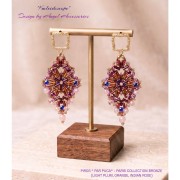 Perles en verre Piros® par Puca® 2x5 mm - Bronze Light Rose x10g