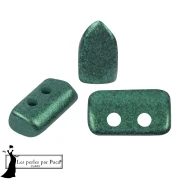 Perles en verre Piros® par Puca® 2x5 mm - Green Forest Metallic Mat x10g