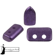 Perles en verre Piros® par Puca® 2x5 mm - Ultra Violet Metallic Mat x10g