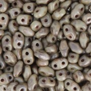 MiniDuo 2x4 mm Opaque White Travertin Dark Mat x10g