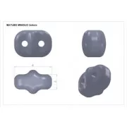 MiniDuo 2x4 mm Opaque White Travertin Dark Mat x10g