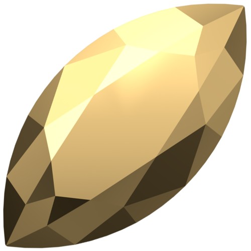 Navette PureCrystal 4210 10x5 mm - Crystal Aurum x1