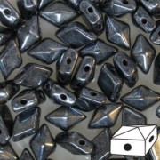 Diamonduo 2-hole 5x8 mm Jet Hematite x10g