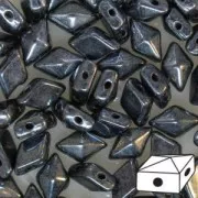 Diamonduo 2-hole 5x8 mm Jet Hematite x10g
