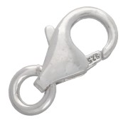 Fermoir mousqueton 7 mm avec anneau ouvert - Argent 925 x1|raw }}