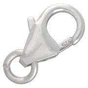 Fermoir mousqueton 8 mm avec anneau ouvert - Argent 925 x1|raw }}