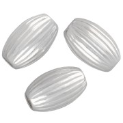 Perles olive striée 8x5 mm - Argent 925 x5|raw }}