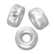 Perles rondelles Heishi diamantées 3 mm - Argent 925 x15