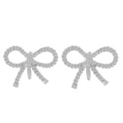 Clous d'oreilles noeuds 8x11 mm - Argent 925 x2|raw }}