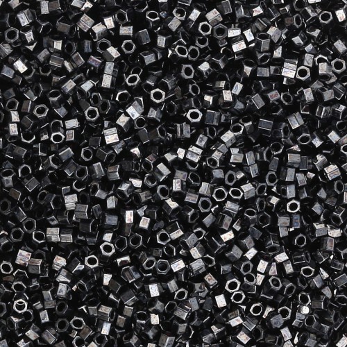 Miyuki Delica 15/0 Hex Cut DBSC0001 - Gunmetal x5g