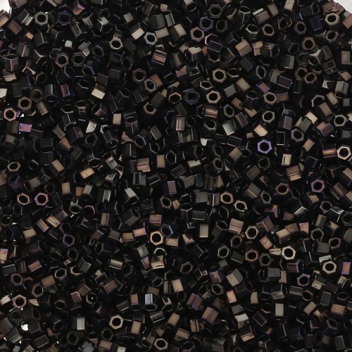 Miyuki Delica 15/0 Hex Cut DBSC0007 - Brown Iris Metallic x5g