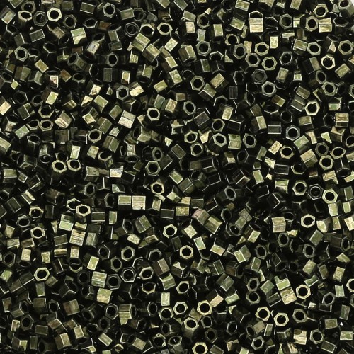 Miyuki Delica 15/0 Hex Cut DBSC0011 - Olive Metallic x5g