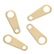 Attaches ovales 10x4 mm - Plaqué or 3 microns x4